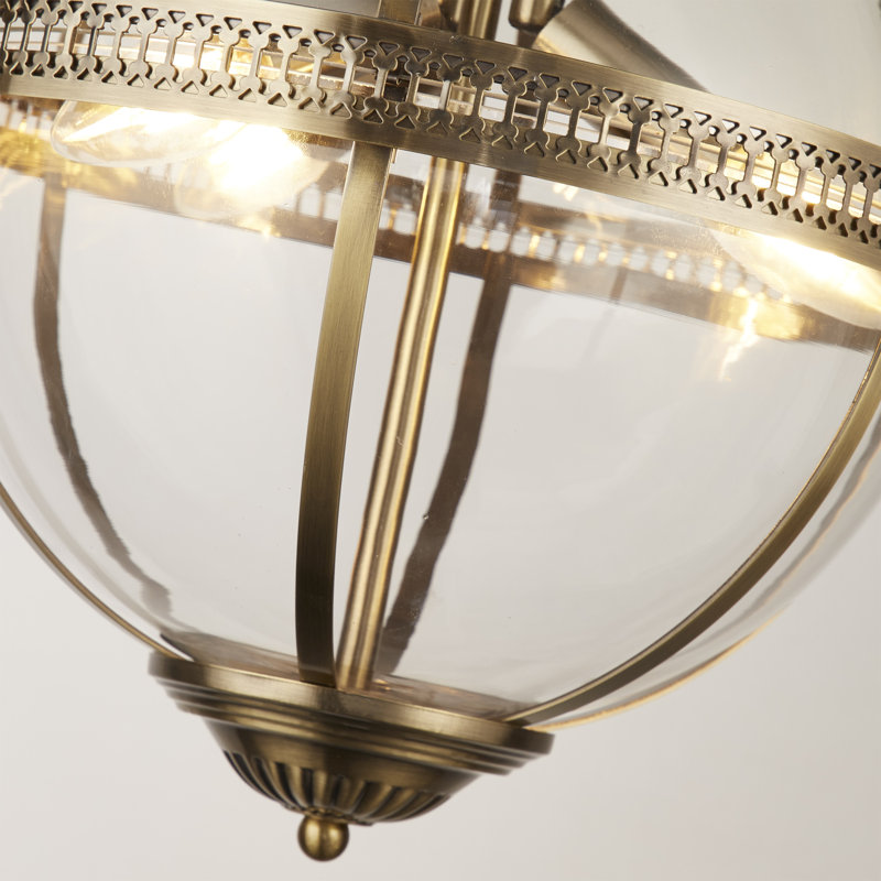 Margaux 3 - Light Sphere Chandelier, Plated Satin