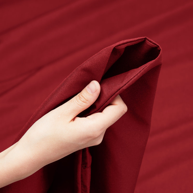 Ensemble de draps luxueux en microfibre, Double, Rouge bourgogne