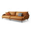 Canapé modulaire orange en cuir véritable-1796762290-1796762291