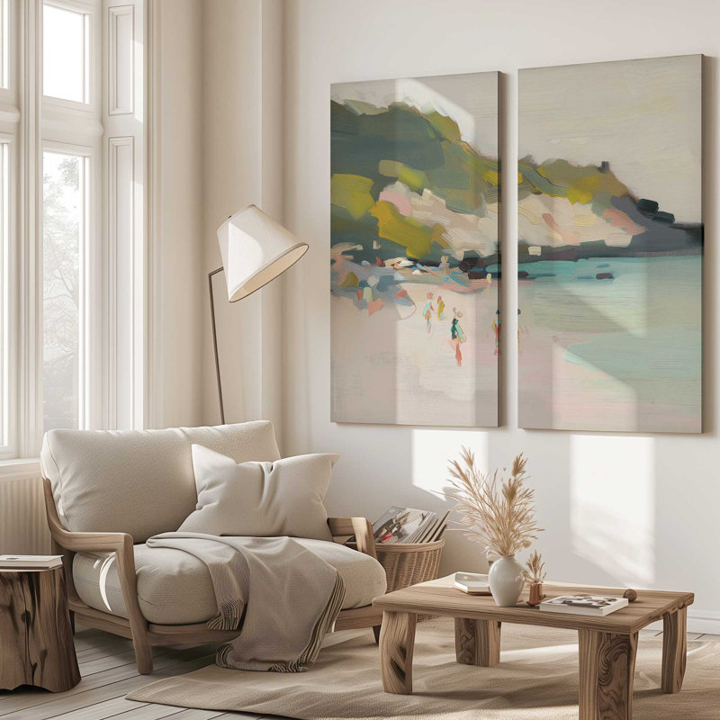 Sandy Spectrum v1 | Impression sur toile 2 panneaux | Dimensions combinées de 72 po x 72 po, H 48 po x l 48 po