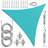 Royal Shade Triangle Shade Sail With Hardware Kit & Rope-114882181-114882186