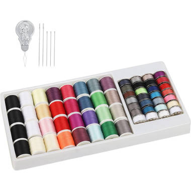 Mini Sewing Kit With 52 Sewing Supplies, 18 Spools Of Thread With