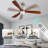 Frankin 52'' Solid Wood Ceiling Fan with LED Lights-772672697