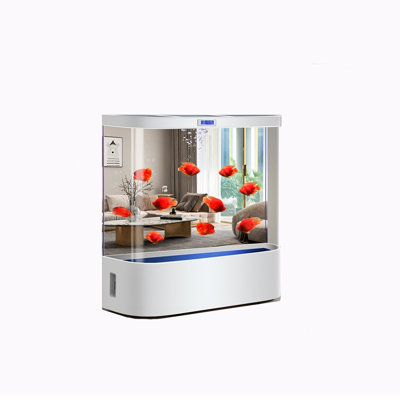 59.06"Medium-sized filter-free water-changing aquarium, white aquarium tank