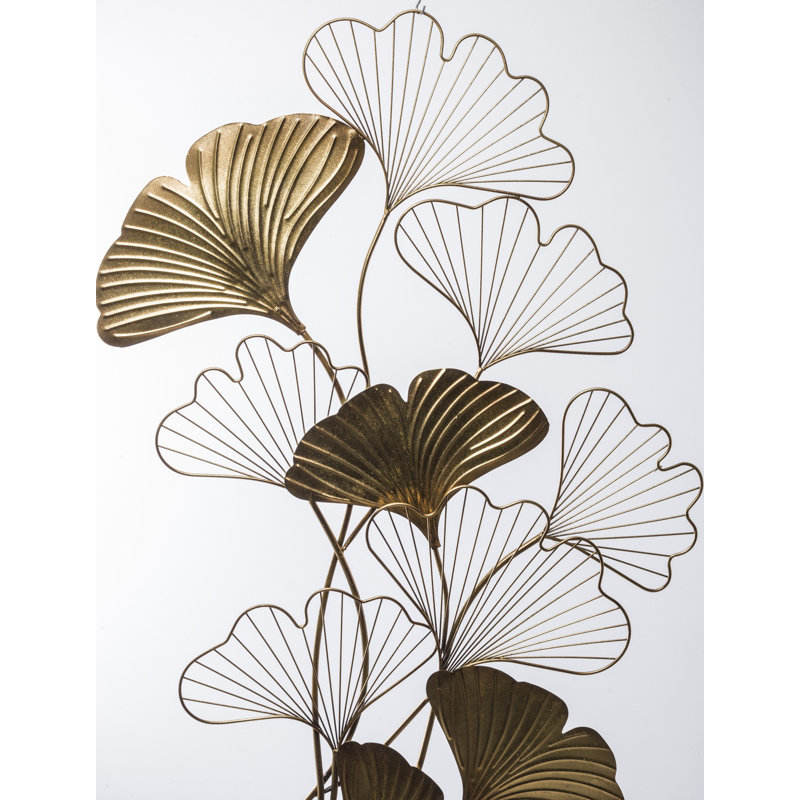 Glam Wall Decor on Metal, Golden