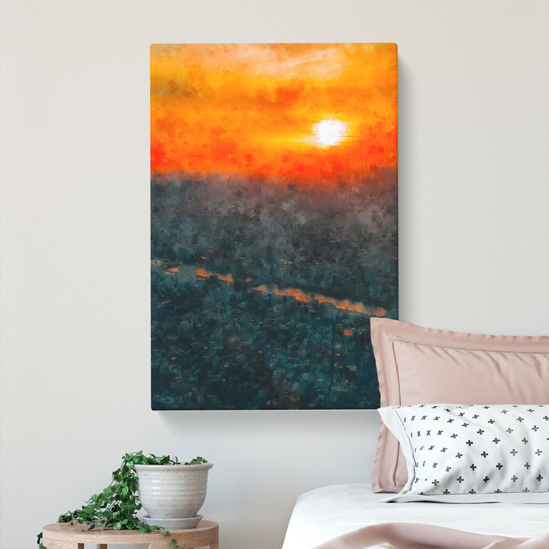 Sunset Over Tokyo - Wrapped Canvas, 60cm H x 40cm W x 3cm D