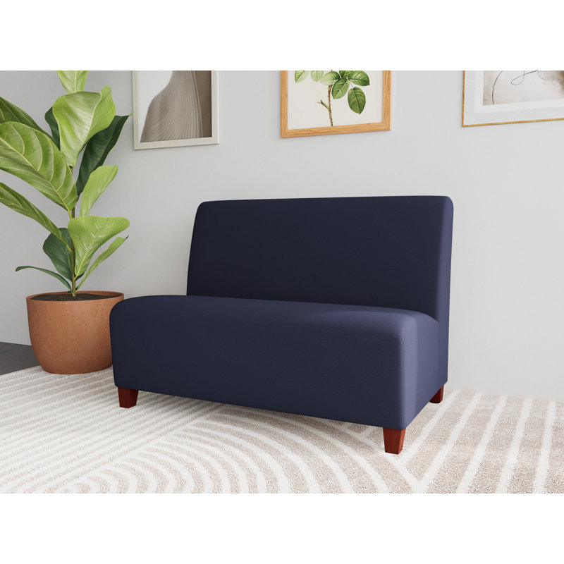 Causeuse Siena, Bleu marine, Mahogany