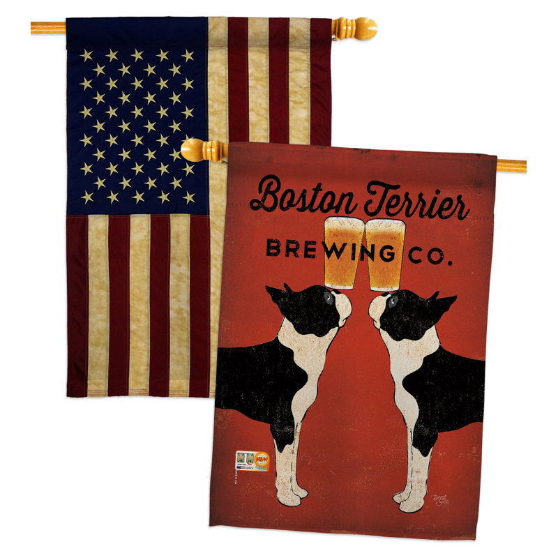 Drapeau de maison Boston Terrier Brewing