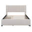 Grand lit plateforme tapissier avec 2 tiroirs et 1 lit gigogne simple TG
