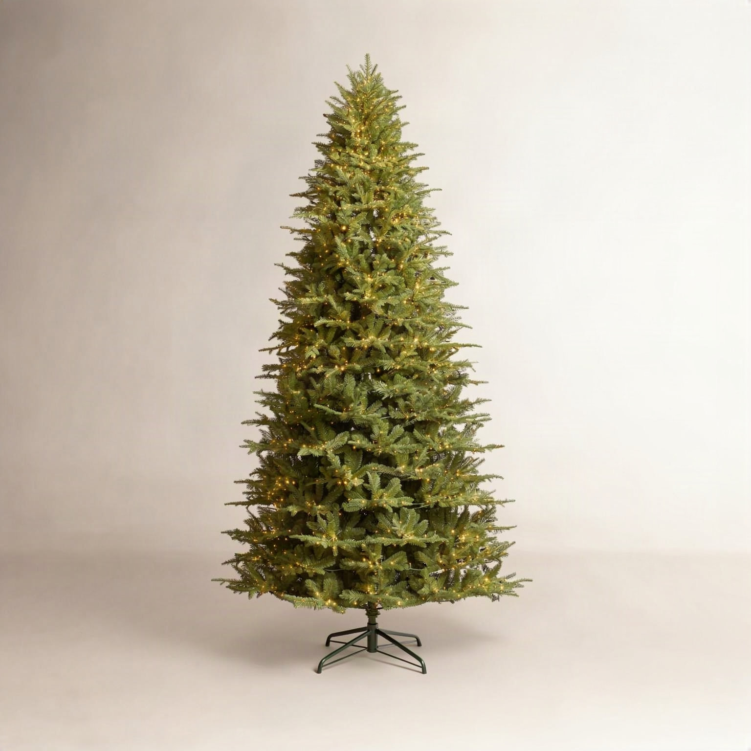 Leilonie Flocked 11' Pre-Lit Fir Christmas Tree, 11' H