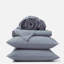 Organic Crinkled Percale Sheet Set-27425012-125490194