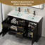 Ensemble de meuble-lavabo double 48 po avec comptoir en résine Skeen, robinet, assemblage requis-327318682