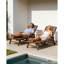 Ensemble de 2 chaises longues réglables pour patio, ensemble de piscine moderne en PEHD brun