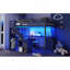 Lit mezzanine double avec commode, bureau et bande lumineuse-2053224219
