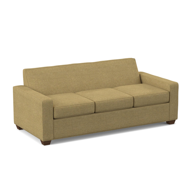 Avery 80" Square Arm Sofa with Reversible Cushions, Montana Walnut, Antic Fawn