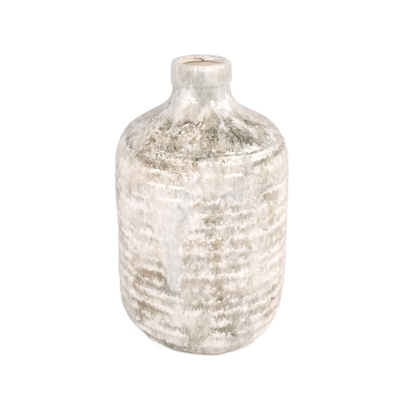 Bowra Stoneware Table Vase, 13" H x 7.5" W x 7.5" D