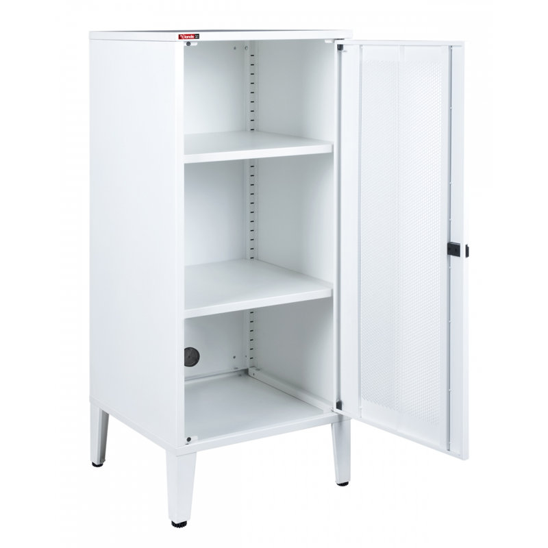 Armoire de rangement à 2 tablettes, Blanc mat
