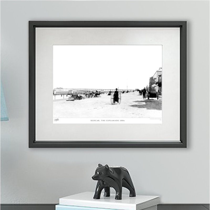 Redcar, The Esplanade 1886 - Single Picture Frame Print, 60cm H x 80cm W x 2.3cm D