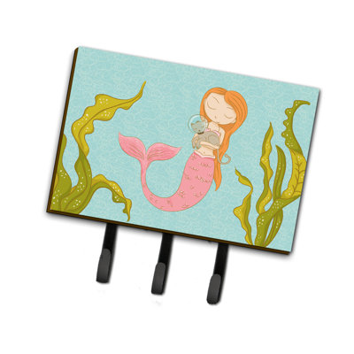 Metal Wall Organizer with Key Hooks