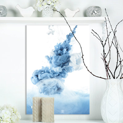 " Blue Paint Spalshes In Water "