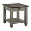 Table de bout Verduzco 24 "deux tons gris antique avec tiroir de rangement et tablette ouverte-1726249800