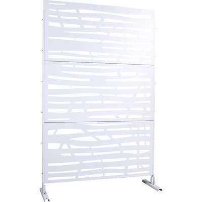 Écran d'intimité extérieur et intérieur en métal H 76 po (l 48 po) - autoportant pour la pelouse et le balcon. Rouille, décoration élégante pour et espaces, terrasse. Fort, rouille, apparence élégante