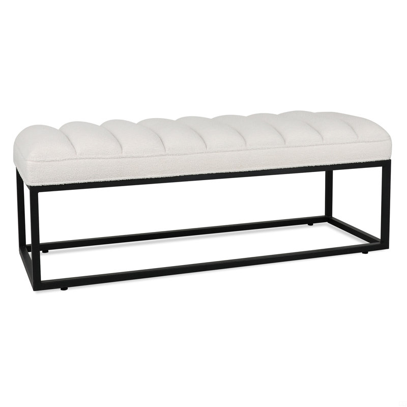 Banc rembourré à base en métal