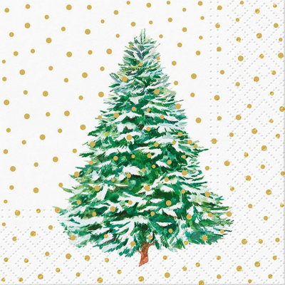 Luncheon Size Frosted Forest Napkins