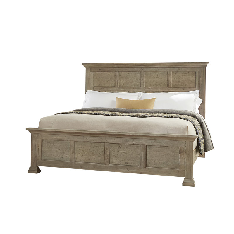Window Pane Solid Wood Bed, Queen, Warm Natural