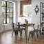 Chaise d’appoint empilable à dossier en lattes de fer Northgate