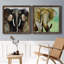 Majestic Encounter - Ensemble de 2 peintures sur toile encadrées-687279702-687279663