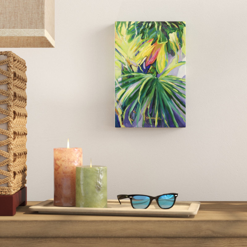 «Jardin Abstracto II», peinture sur toile, H 12 po x l 8 po