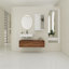 Meuble-lavabo mural 60 po avec lavabo en résine et armoire à 2 côtés, 3 tiroirs à fermeture en douceur, montage mural