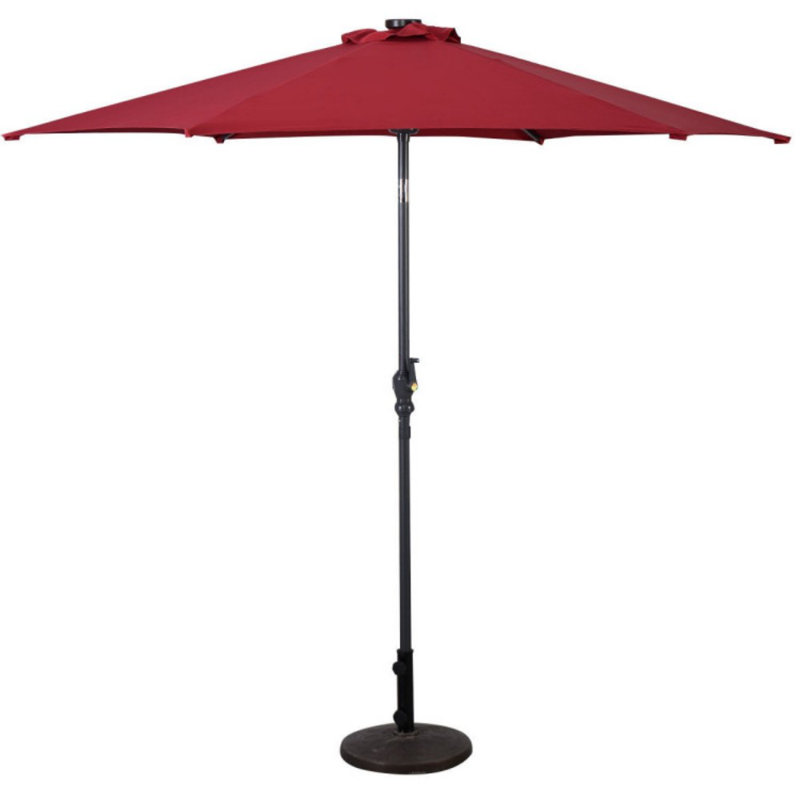 Parasol solaire 9 pi avec DEL et manivelle
