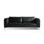 Causeuse-coussin standard en cuir véritable noir-601507457