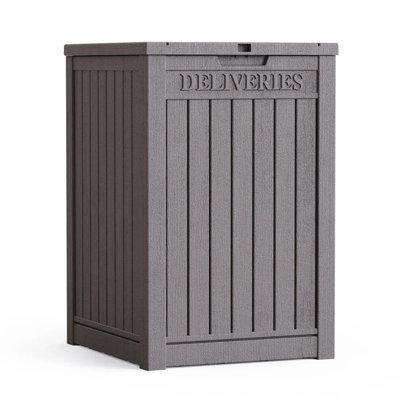 Lockable Resin Delivery Box with "Parcels" Sign