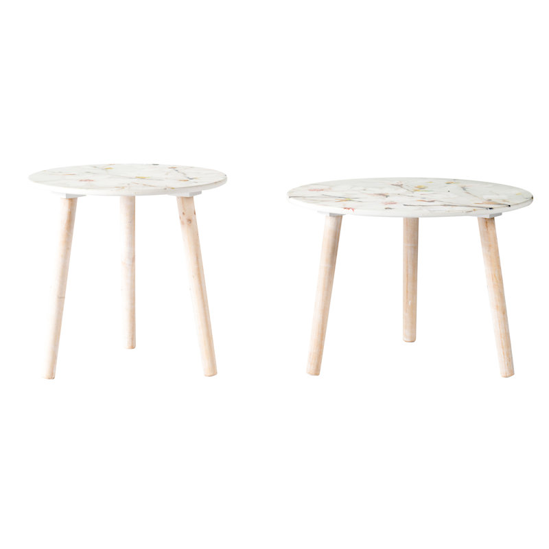 2 tables d'appoint Nature - Blanc