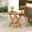 Aucune table d’appoint extérieure en bois d’acacia pliable et réglable