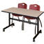 Table gigogne d'appoint Nevjana, 2 chaises empilables-32962089-32962095-32962099