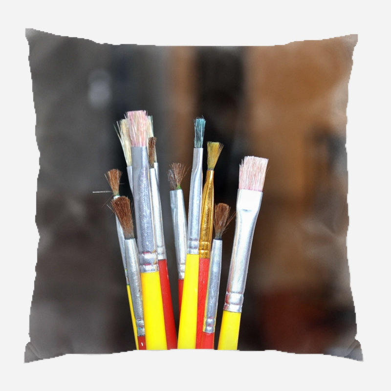 Housse de coussin d'extérieur carré Rinker, Microsuède, Intérieur