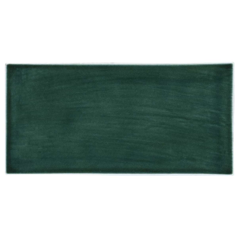 Nabi Subway 4.5x9 Subway Polished Glass Tile, Deep Emerald Green