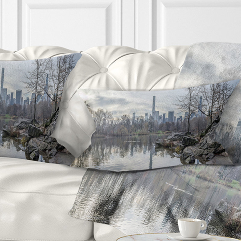 Coussin lombaire paysage imprimé Central Park NYC
