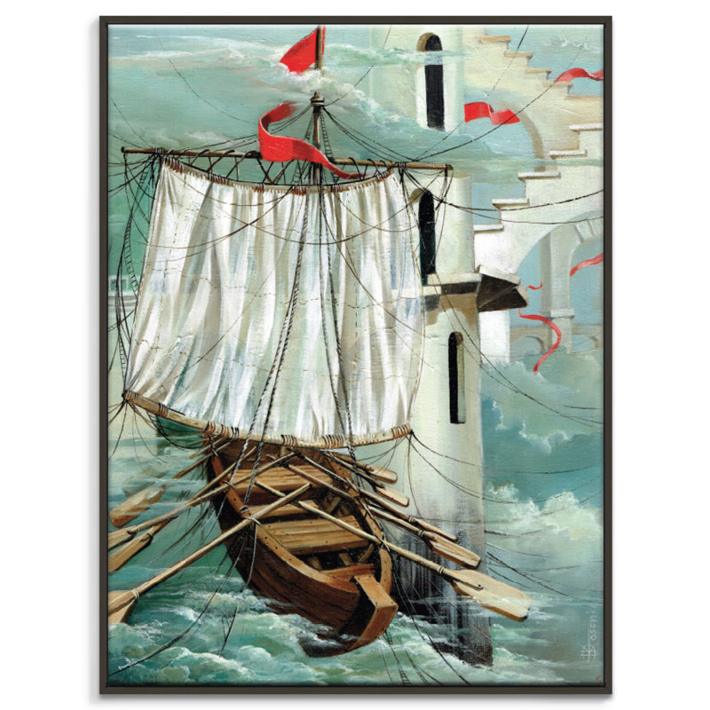 Una Parade En El Tiempo by Olena Kosenko - Picture Frame Rectangle Print on Canvas, 102cm H x 76cm W, Timber