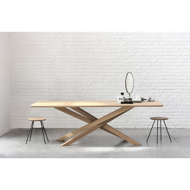 Mikado Solid Oak Dining Table, 43.3" W x 94.5" L