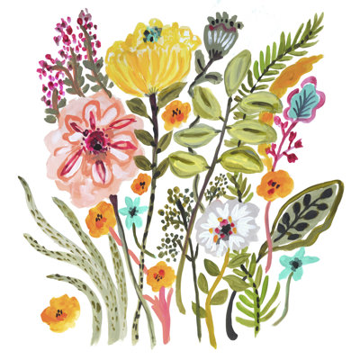 Tamhra Colorful Floral Bouquet VI by Karen Fields - Wrapped Canvas Print