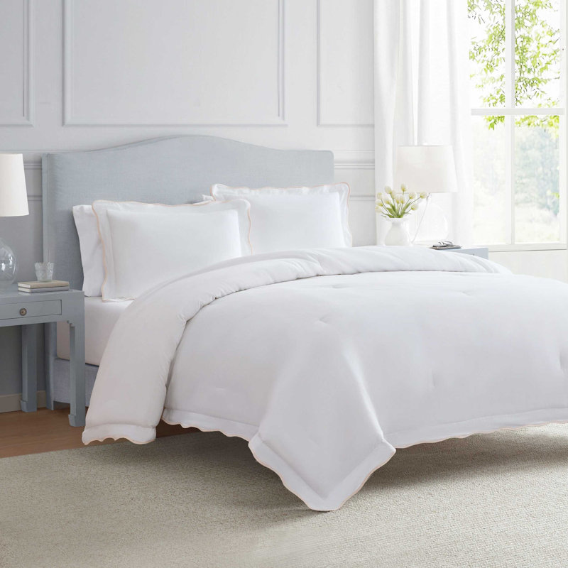 Ensemble d'édredon Martha Stewart, Édredon pour lit simple + 1 taie décorative stan, Rose