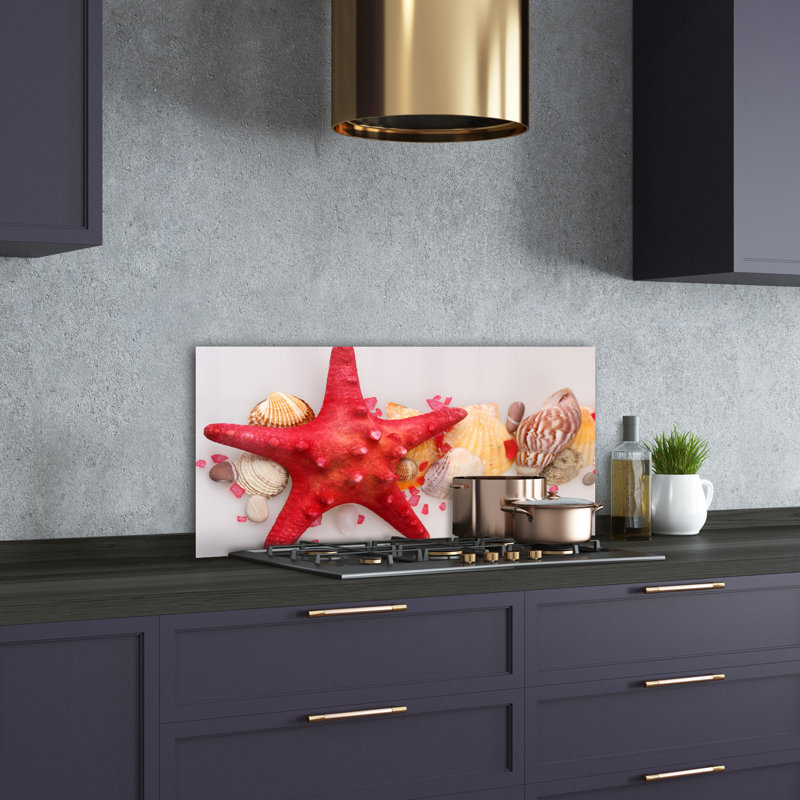 Myaree 50cm W x 100cm L Glass Peel and Stick Panel