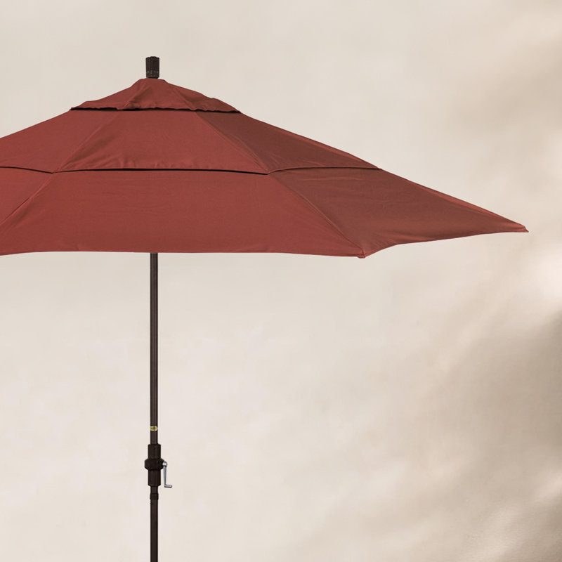Parasol de marché Broadmeade octogonal Sunbrella, Toile Toile Sunbrella® au henné
