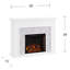 Hilmar White Electric Fireplace with 4700 BTU-2049024789