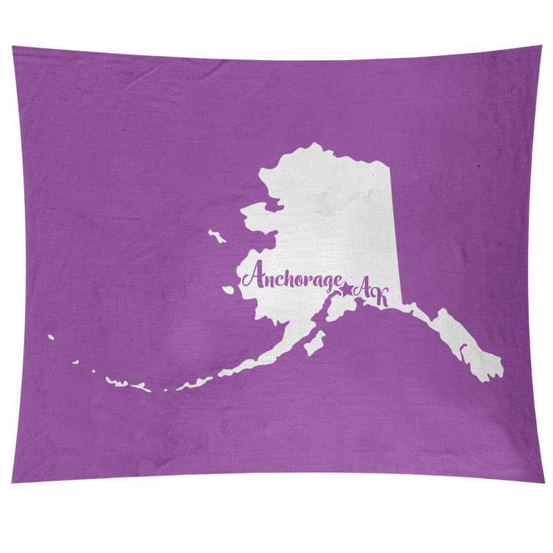 Tapisserie murale alaska ancrage, H 88 po x l 104 po, Violet
